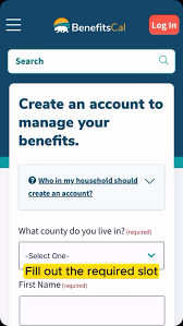 BenefitsCal First-Time User Sign-Up